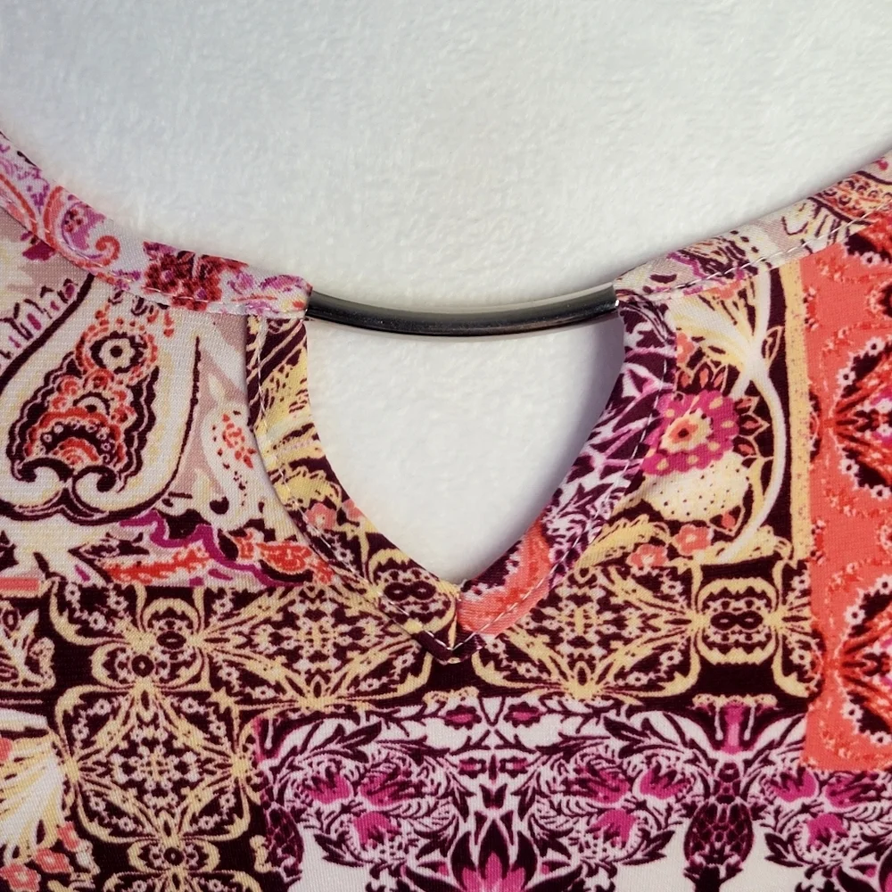 Cato Peach, Tunic Blouse, Stretchy, Size Large, Soft Material - Picture 2 of 11